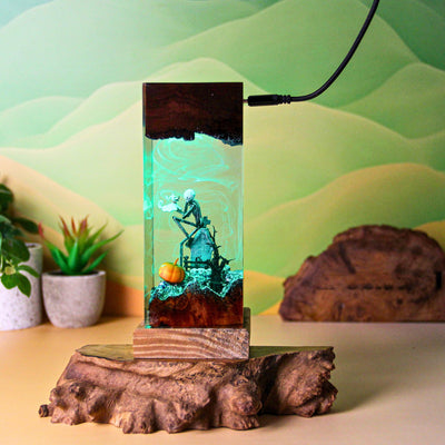 Halloween Jack Skellington The Nightmare Before Christmas Epoxy Resin Lamp, Night Light