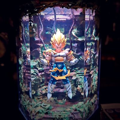 Dragon Ball Majin Vegeta Healing Chamber Incubator Epoxy Resin Lamp, Night Light, Wireless Lights