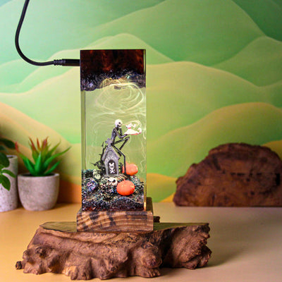 Halloween Jack Skellington The Nightmare Before Christmas Epoxy Resin Lamp, Night Light