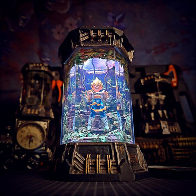 Dragon Ball Majin Vegeta Healing Chamber Incubator Epoxy Resin Lamp, Night Light, Wireless Lights