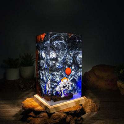 Halloween Horror Pennywise The Clown IT Epoxy Resin Lamp, Night Light