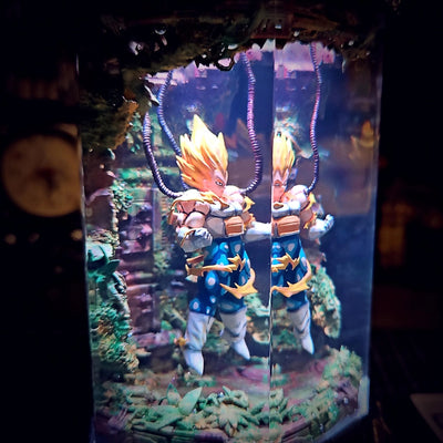 Dragon Ball Majin Vegeta Healing Chamber Incubator Epoxy Resin Lamp, Night Light, Wireless Lights