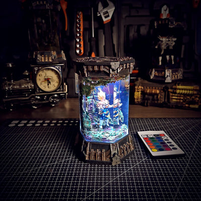 Dragon Ball Majin Vegeta Healing Chamber Incubator Epoxy Resin Lamp, Night Light, Wireless Lights