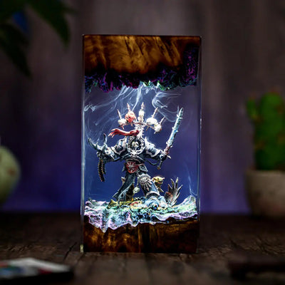 Warhammer Chaos Space Marines Epoxy Resin Lamp, Night Light