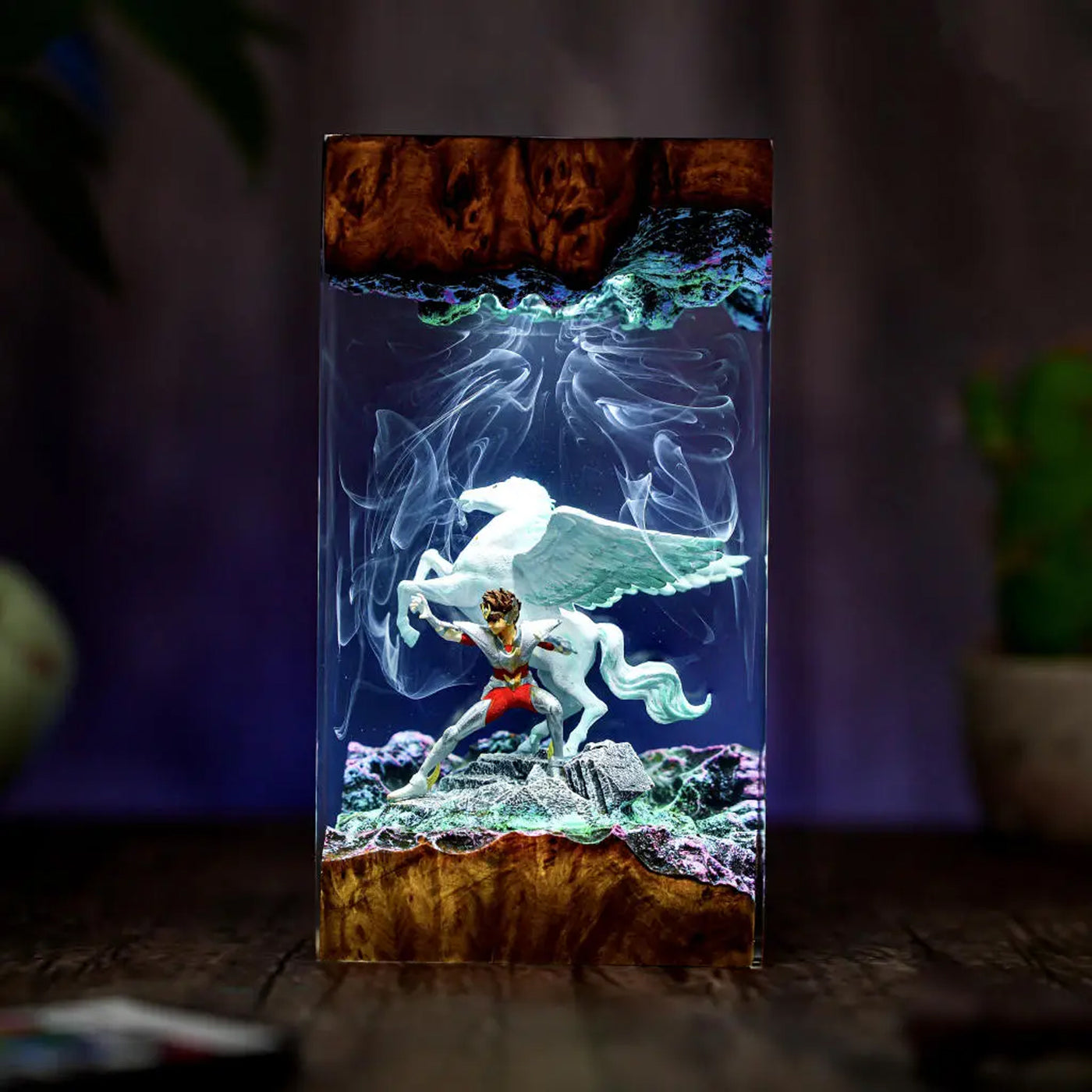 Saint Pegasus Seiya Epoxy Resin Lamp, Night Light