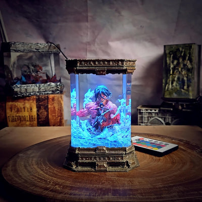 Attack On Titan Eren Yeager Jaeger Diorama Epoxy Resin Lamp, Night Light, Wireless Lights