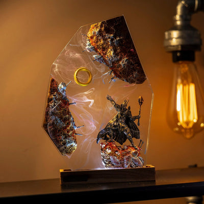 LOTR Lord Of Rings The One Ring Sauron Dark Lord Epoxy Resin Lamp, Night Light