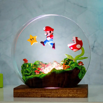 Super Mario Epoxy Resin Lamp, Night Light