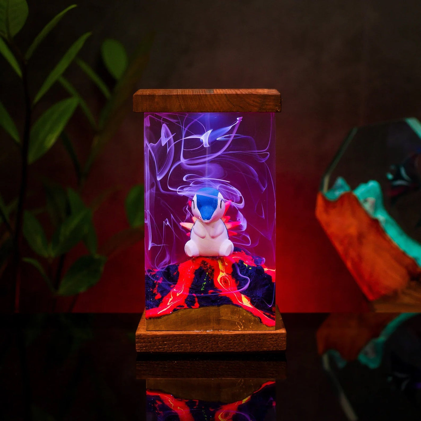 Pokemon Cyndaquil Epoxy Resin Lamp, Night Light