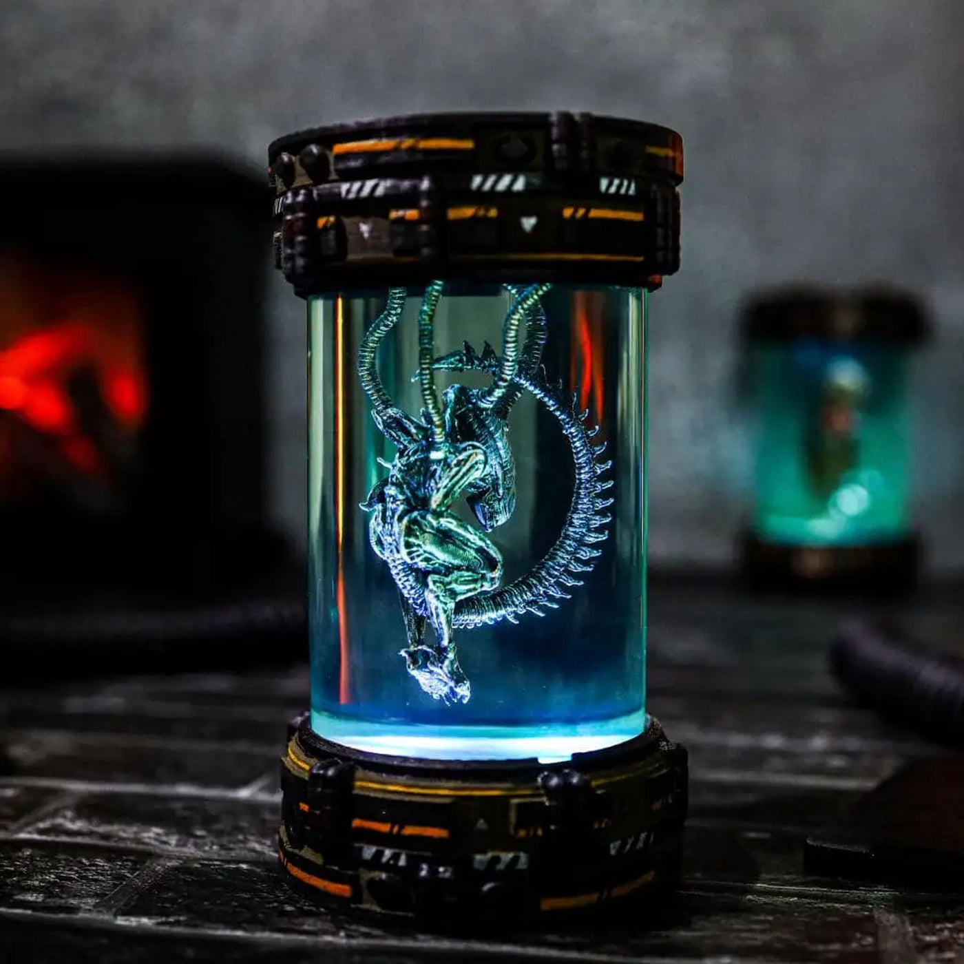 Xenomorph Alien Space Monster Healing Chamber Incubator Epoxy Resin Lamp, Night Light, Wireless Lights