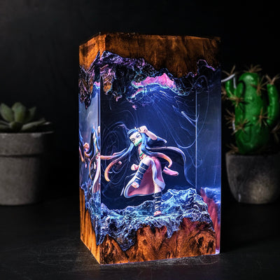 Demon Slayer Kamado Nezuko Epoxy Resin Lamp, Night Light