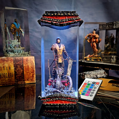 Mortal Kombat Scorpion Epoxy Resin Lamp, Night Light, Wireless Lights