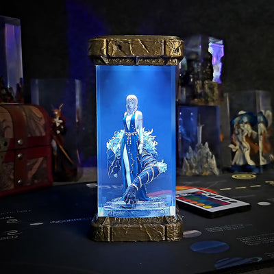 Elden Ring Queen Marika the Eternal Epoxy Resin Lamp, Night Light, Wireless Lights