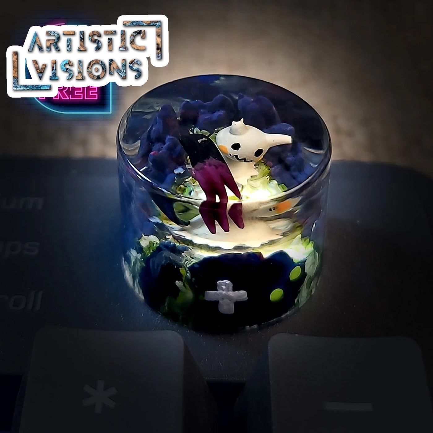 Pokemon Mimikyu Keyboard Knob Artisan Keycaps Epoxy Resin