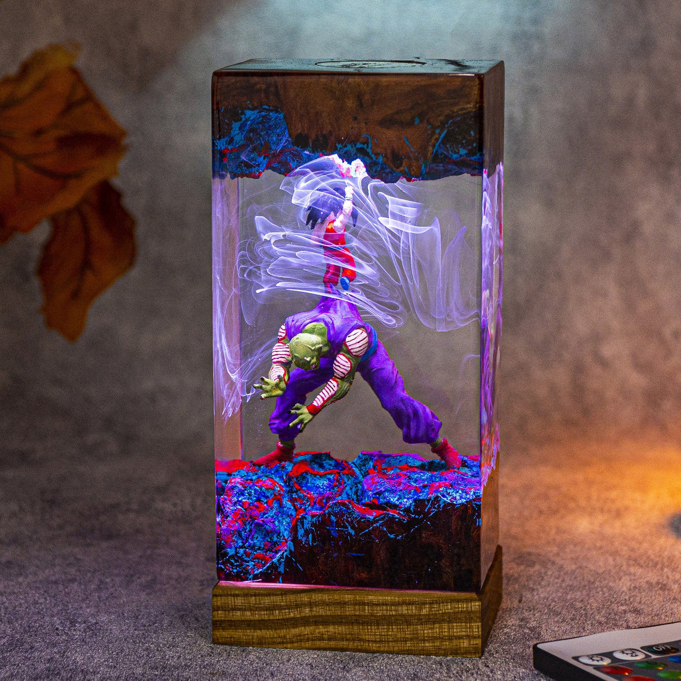 Dragon Ball Goku and Demon Piccolo Epoxy Resin Lamp, Night Light