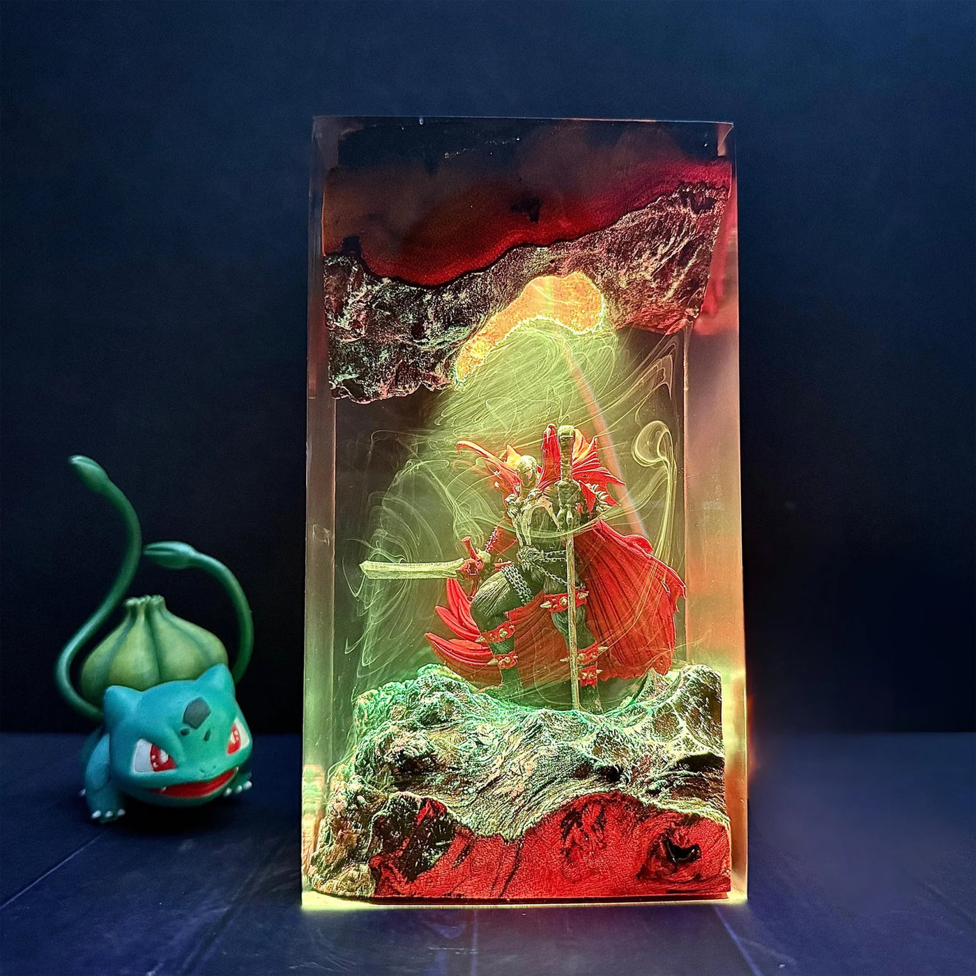 Comic Book Spawn Epoxy Resin Lamp, Night Light