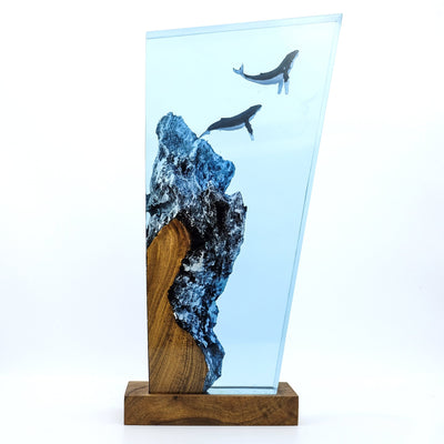 Humpback Whales - High Quality Epoxy Resin Lamp