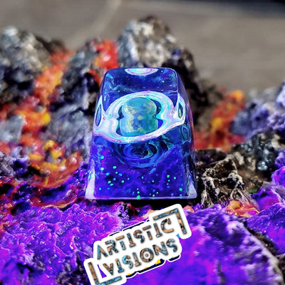 Universe Planet Galaxy Artisan Keycaps Epoxy Resin