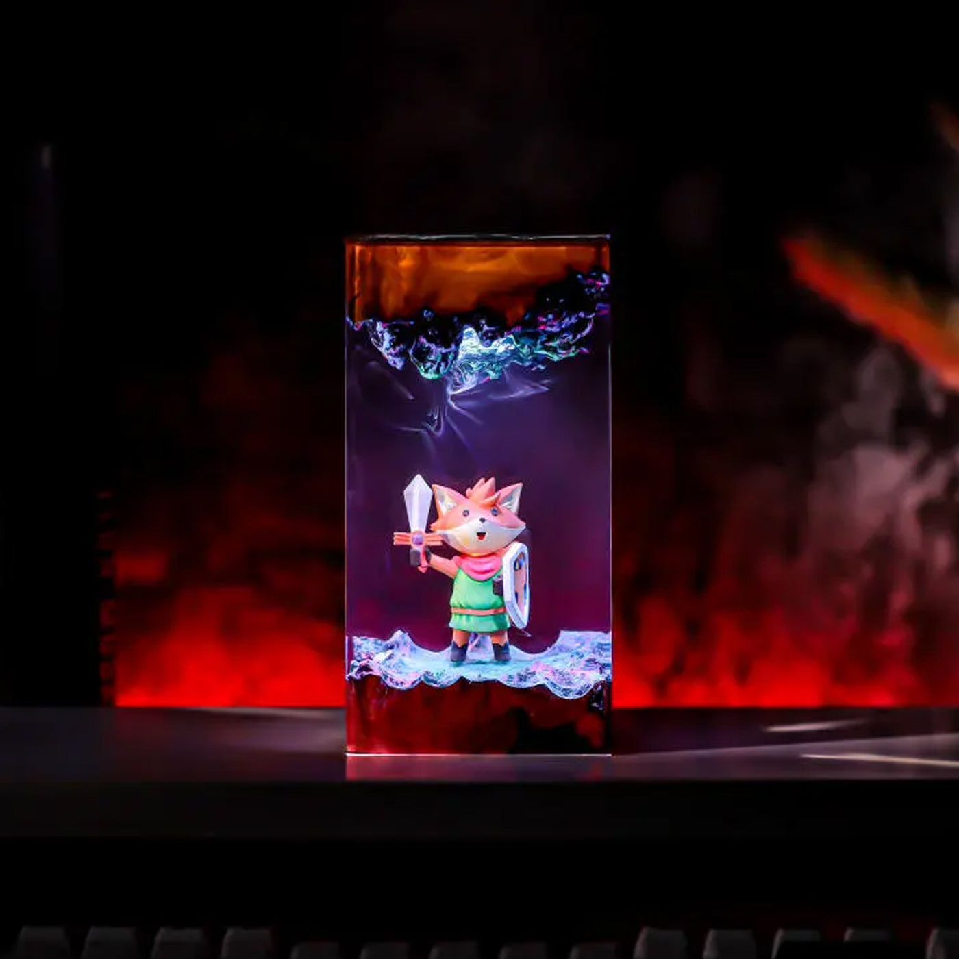 Fox TUNIC Epoxy Resin Lamp, Night Light