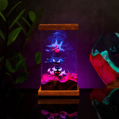 Pokemon Gengar Epoxy Resin Lamp, Night Light