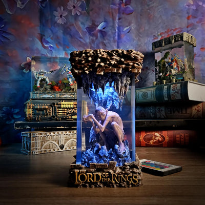 LOTR Lord Of Rings Smeagol Gollum Diorama Epoxy Resin Lamp, Night Light, Wireless Lights