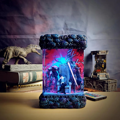 Solo Leveling Sung Jin-woo Beru Blood-Red Commander Igris Diorama Epoxy Resin Lamp, Night Light, Wireless Lights