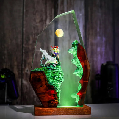 Princess Mononoke Hime Studio Ghibli Epoxy Resin Lamp, Night Light