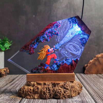 Dragon Ball Goku Super Saiyan Epoxy Resin Lamp, Night Light
