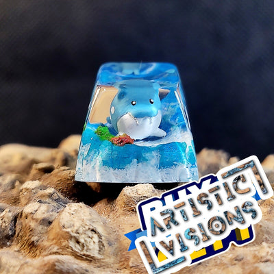 Pokemon Spheal Artisan Keycaps Epoxy Resin