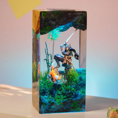 Jin Sakai Ghost of Tsushima Epoxy Resin Lamp, Night Light