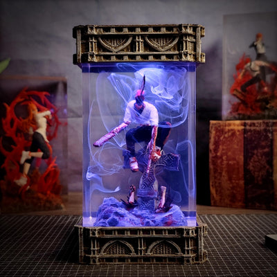 Chainsaw Man Denji Diorama Epoxy Resin Lamp, Night Light, Wireless Lights