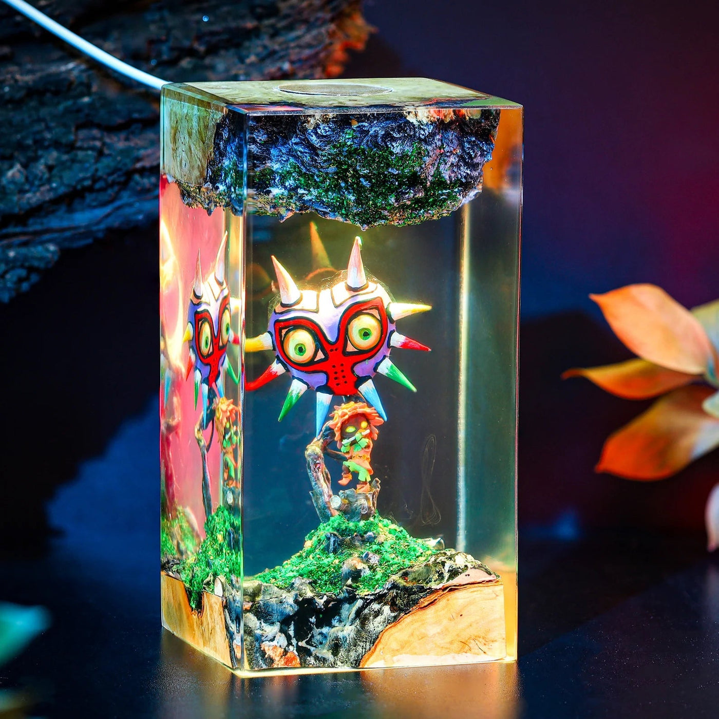 Zelda Majora's Mask 3D Epoxy Resin Lamp, Night Light