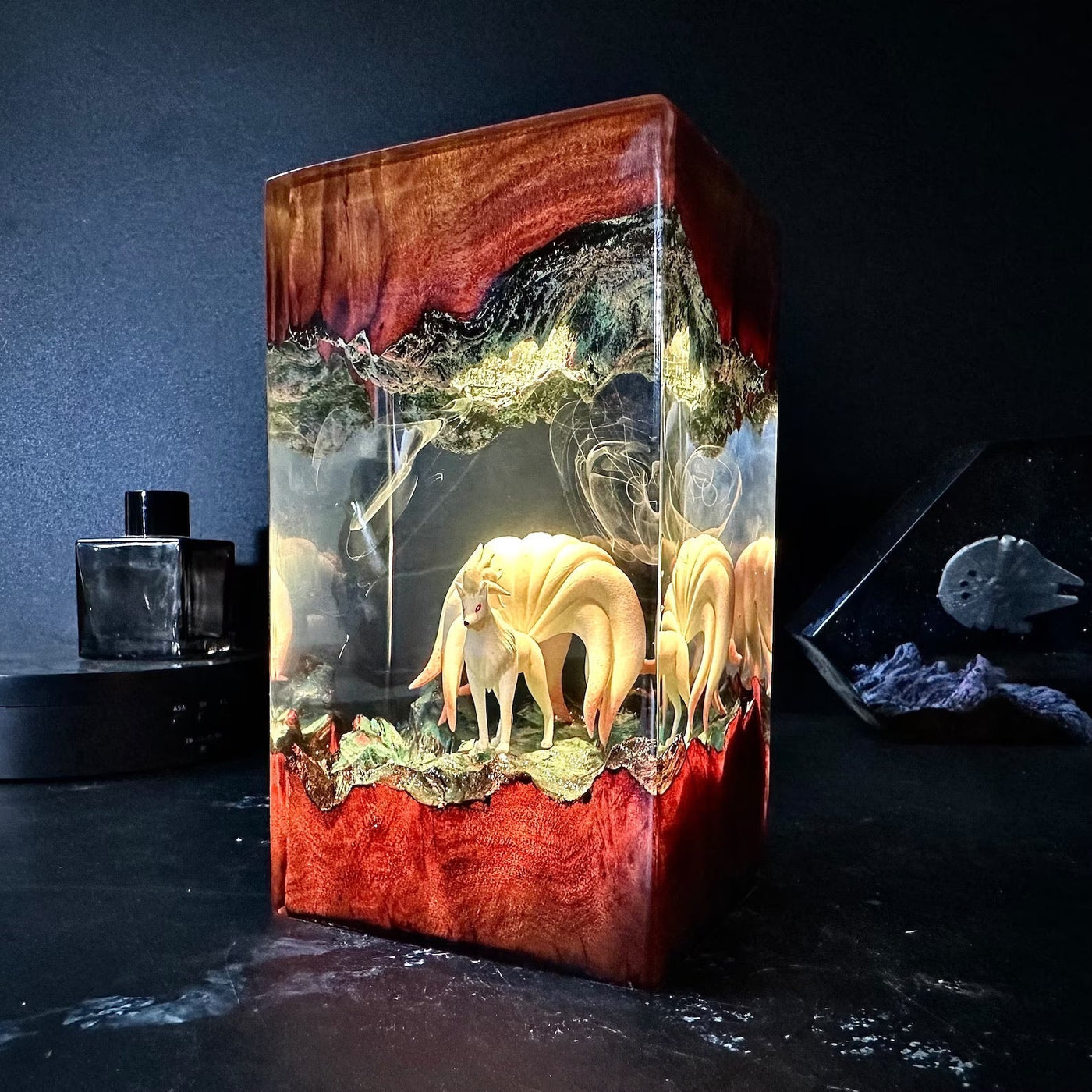 Pokemon Ninetales Epoxy Resin Lamp, Night Light