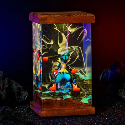 Pokemon Lucario Epoxy Resin Lamp, Night Light