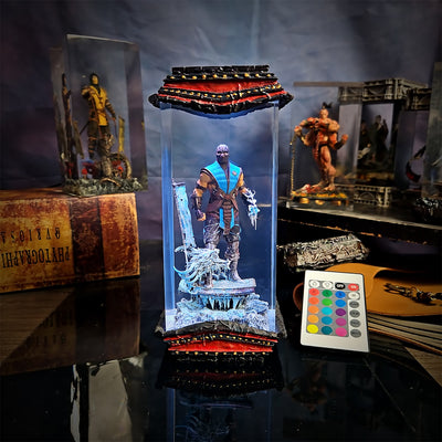 Mortal Kombat Sub-Zero Kuai Liang Epoxy Resin Lamp, Night Light, Wireless Lights