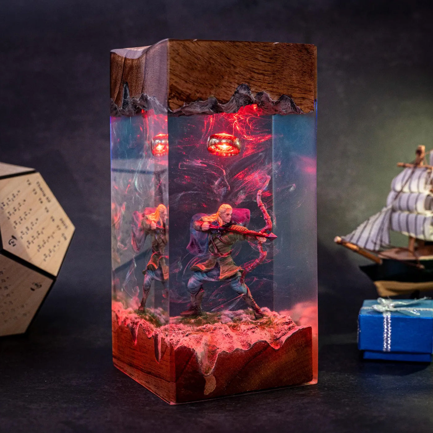 LOTR Lord Of Rings Legolas Greenleaf Elf Prince Epoxy Resin Lamp, Night Light