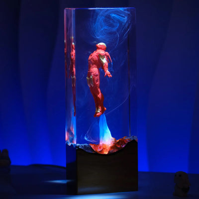 Marvel MCU Iron Man Flying Epoxy Resin Lamp, Night Light
