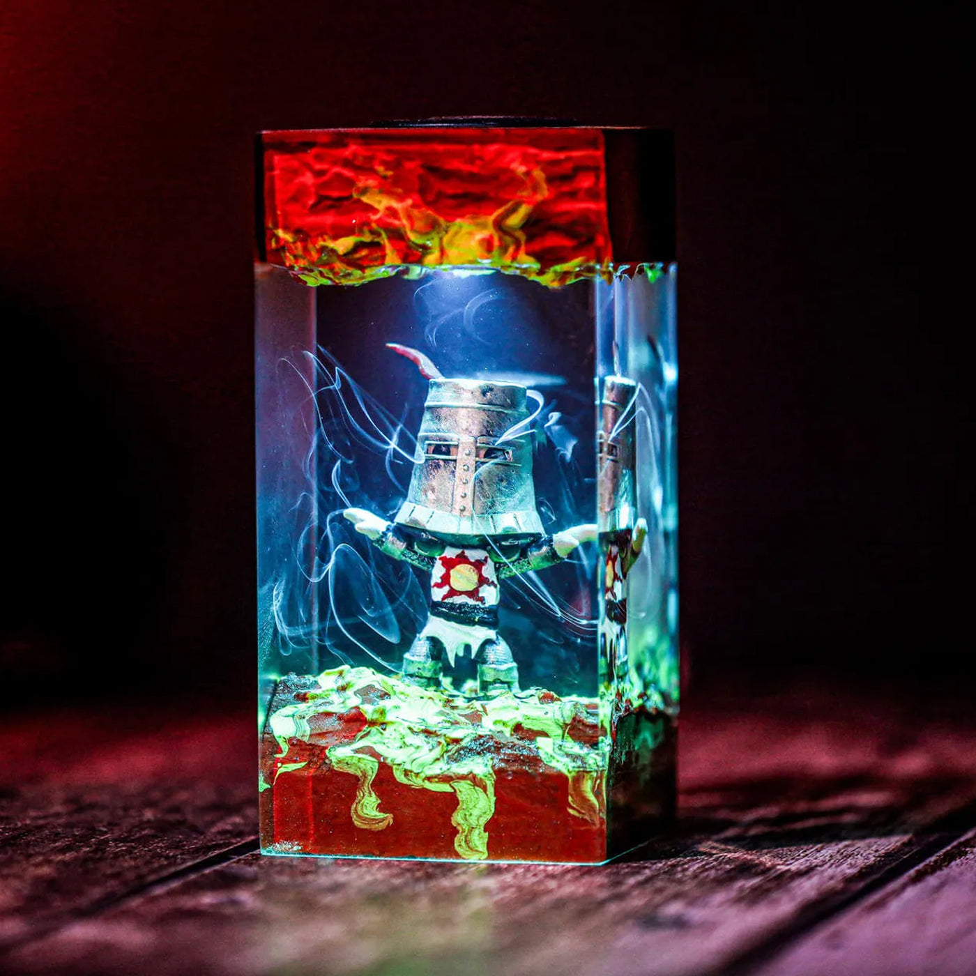Dark Souls Praise the Sun Solaire of Astora Epoxy Resin Lamp, Night Light