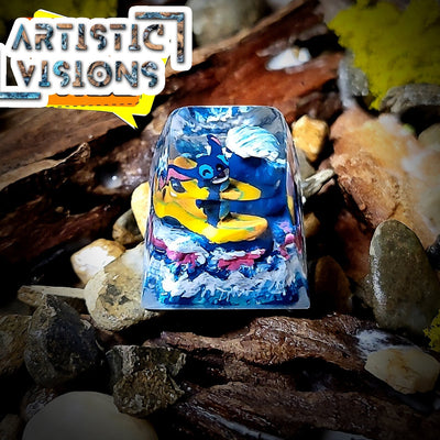 Stitch Surfing Artisan Keycaps Epoxy Resin