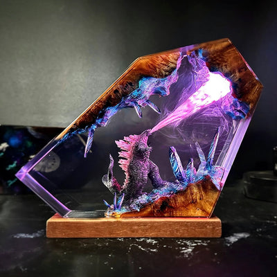 Godzilla King Of The Monsters Epoxy Resin Lamp, Night Light