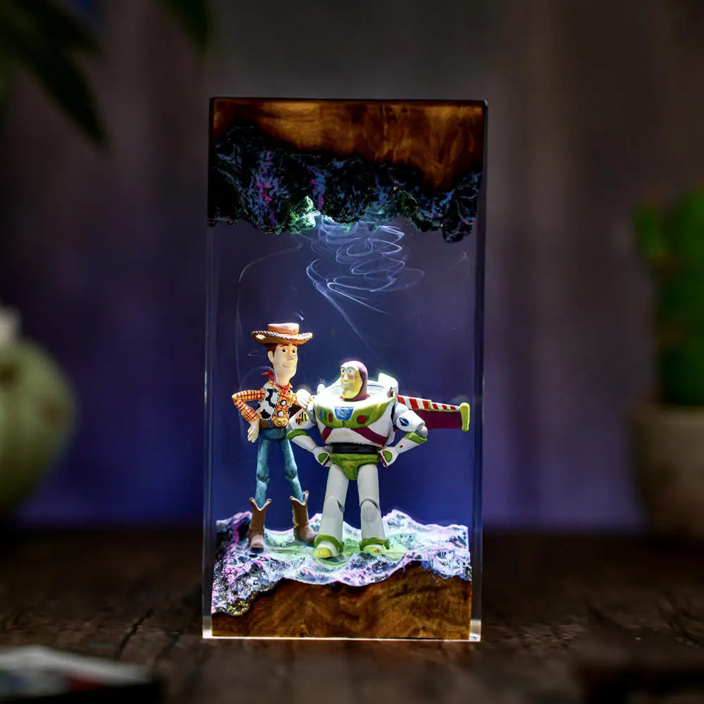 Toy Story Buzz Lightyear Woody Epoxy Resin Lamp, Night Light