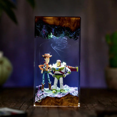 Toy Story Buzz Lightyear Woody Epoxy Resin Lamp, Night Light