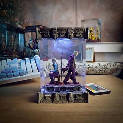 DC Joker Duality Diorama Epoxy Resin Lamp, Night Light, Wireless Lights