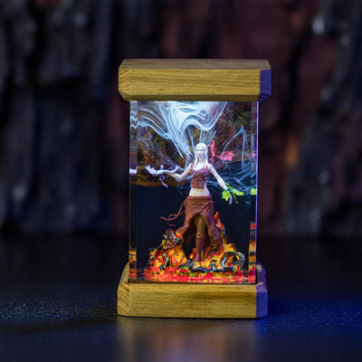 Game of Thrones Daenerys Targaryen Mother of Dragons Epoxy Resin Lamp, Night Light