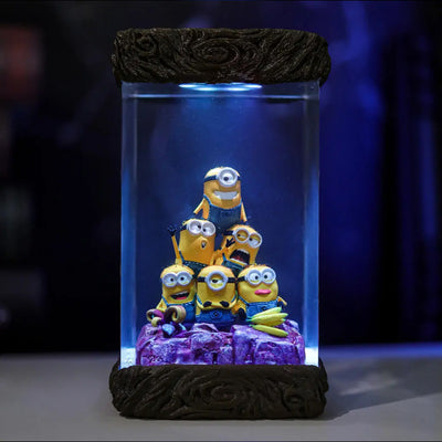 Minions Epoxy Resin Lamp, Night Light, Wireless Lights
