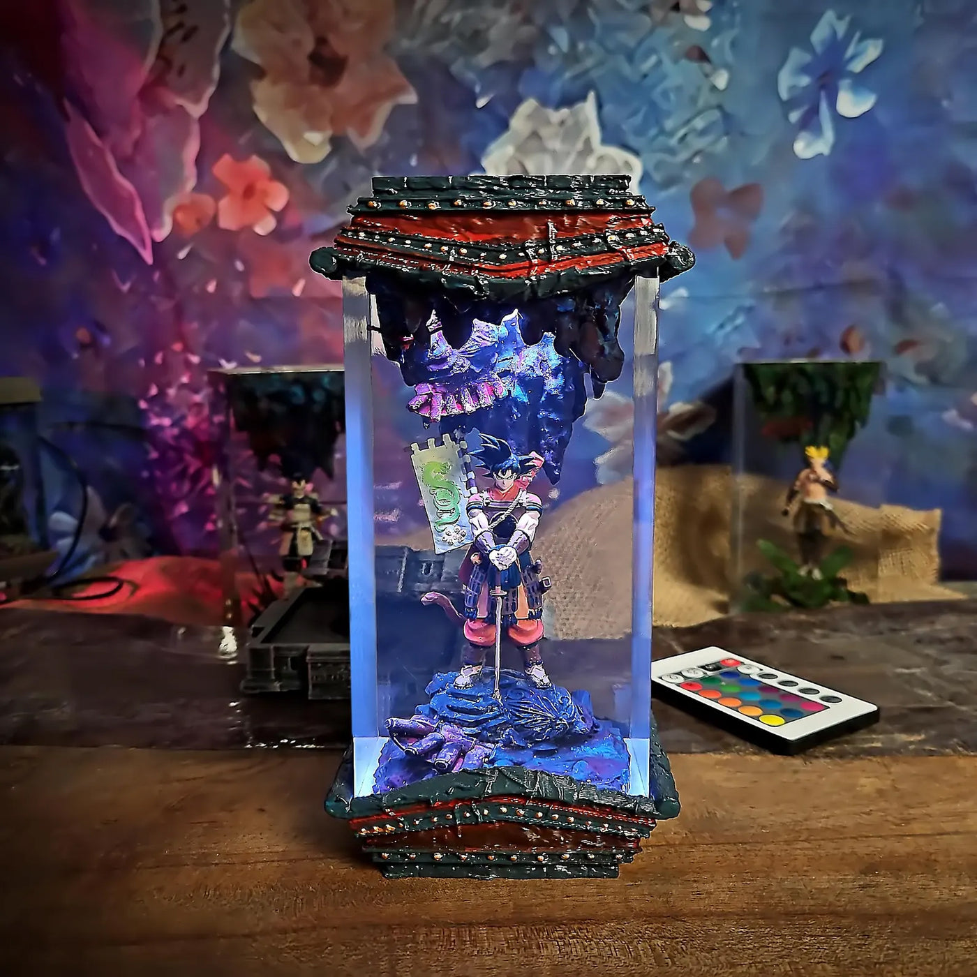 Dragon Ball Goku Shogun Epoxy Resin Lamp, Night Light, Wireless Lights