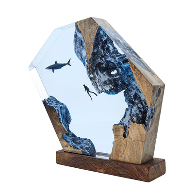 Shark & Diver - High Quality Epoxy Resin Lamp