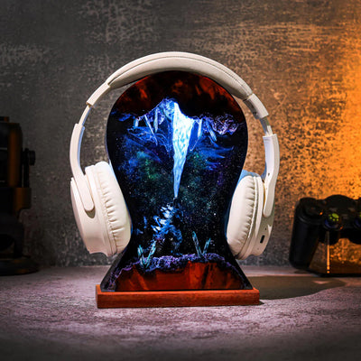 Godzilla Headphone Stand Epoxy Resin Lamp, Night Light