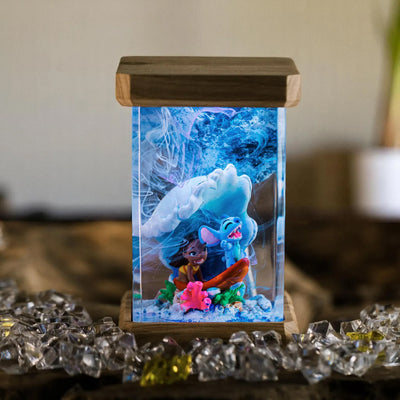 Lilo Stitch Epoxy Resin Lamp, Night Light