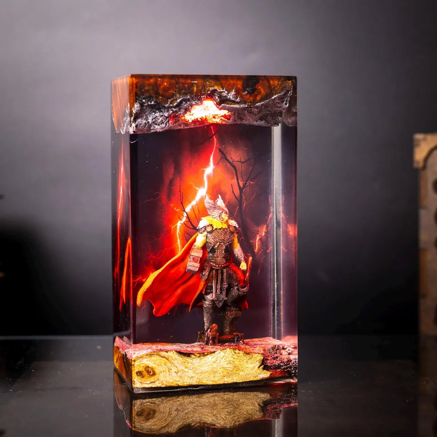 Thor Vikings Epoxy Resin Lamp, Night Light